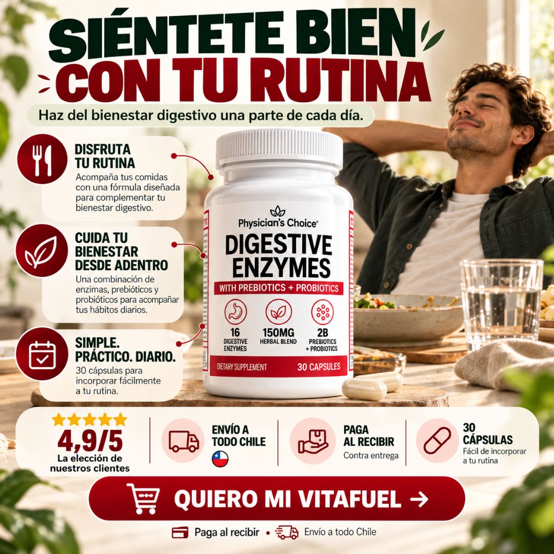 Enzimas Digestivas + Prebióticos y Probióticos | 30 Cápsulas
